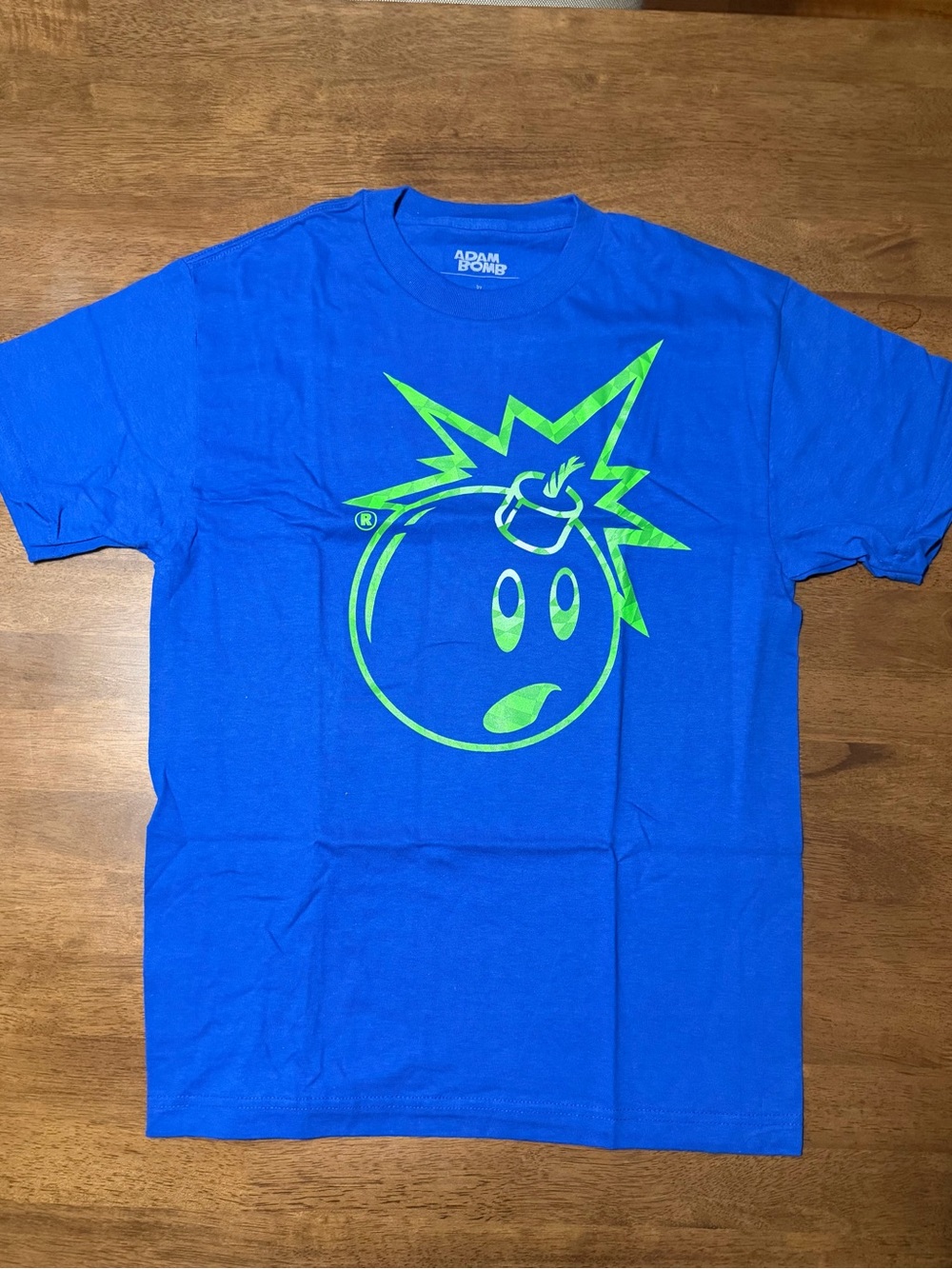 The Hundreds Royal Blue Tee with Neon Green Bomb Graphic